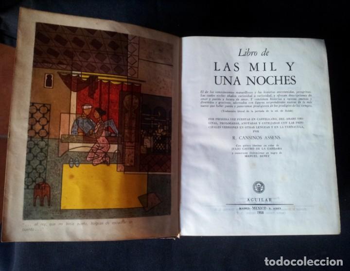 Libros de segunda mano: R. CANSINOS ASSENS - LAS MIL Y UNA NOCHES - 3 TOMOS, AGUILAR - PRIMERA EDICIÓN MÉXICO 1958 - Foto 4 - 167166916