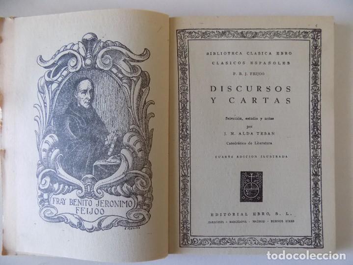 Libros de segunda mano: LIBRERIA GHOTICA. B.J. FEIJOO. DISCURSOS Y CARTAS. 1958. - Foto 1