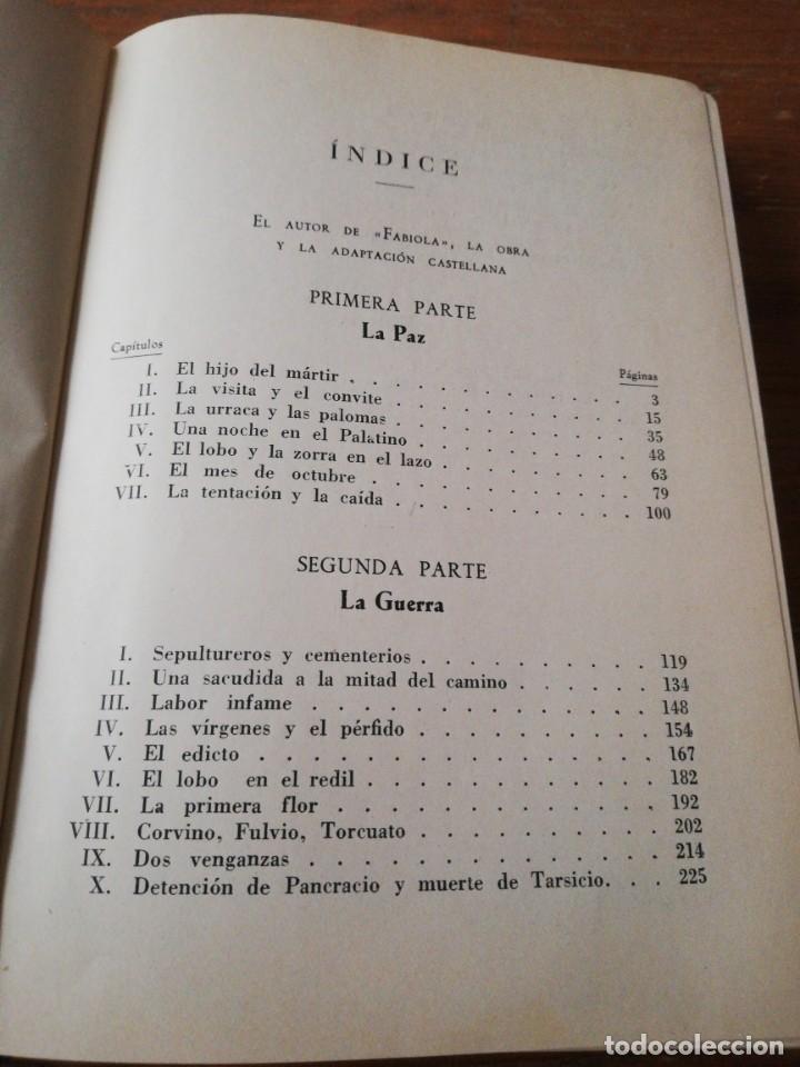 Libros de segunda mano: Fabiola. Cardenal Wiseman. 1950. - Foto 5