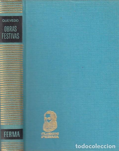 Libros de segunda mano: Quevedo, Francisco de. Obras festivas. (Ferma, 1966) - Foto 1