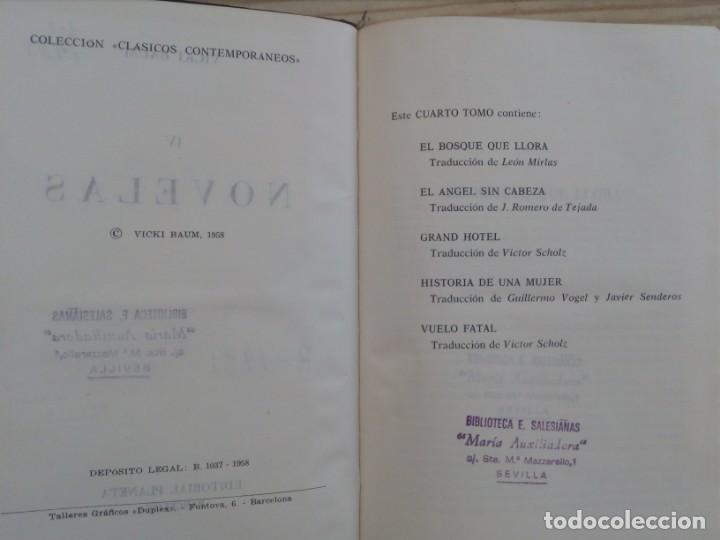 Libros de segunda mano: Vicki Baum - Novelas - 4 Tomos - 1958 - Planeta - Foto 4
