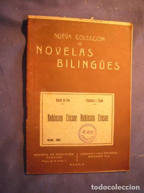 Libros de segunda mano: DANIEL DE FOE: - ROBINSON CRUSOE - (TEXTOS BILING&Uuml;ES: INGLES-ESPA&Ntilde;OL) - Foto 1