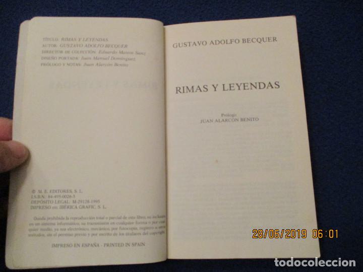 Libros de segunda mano: RIMAS Y LEYENDAS Gustavo Adolfo B&eacute;cquer M.E. Editores 1995 - Foto 3