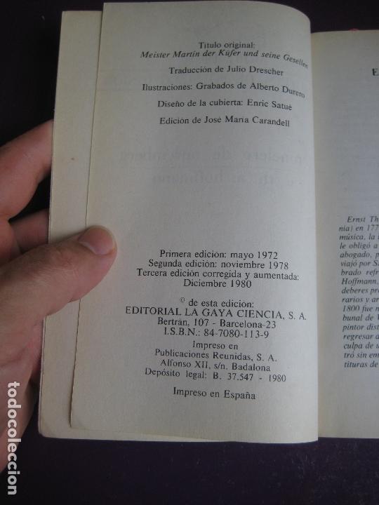Libros de segunda mano: HOFFMANN - EL TONELERO DE NUREMBERG - EDIT MOBY DICK 3&ordf; ED 1980 AUMENTADA CORREGIDA - Foto 2