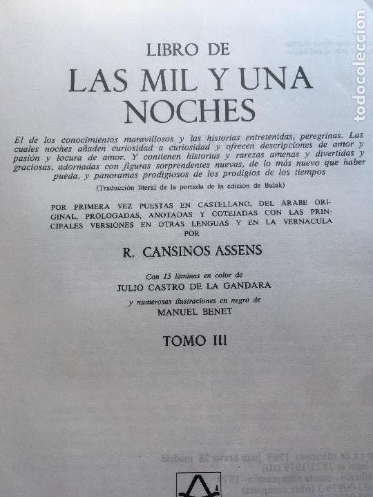 Libros de segunda mano: Las Mil y una noches. Aguilar - Foto 3