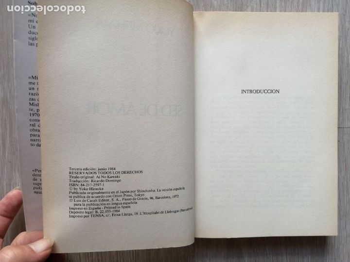 Libros de segunda mano: YUKIO MISHIMA. SED DE AMOR. CARALT. - Foto 5