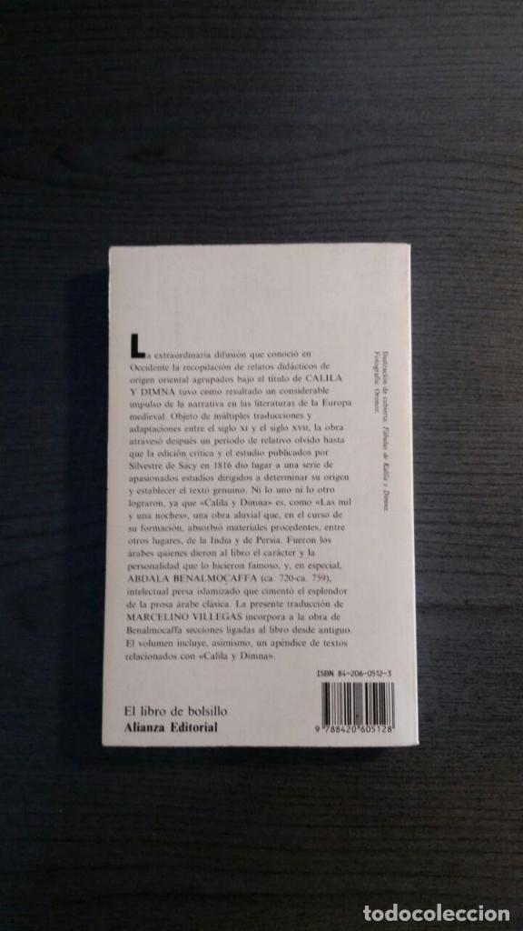 Libros de segunda mano: CALILA Y DIMNA.  Abdal Benalmocaffa - Foto 2