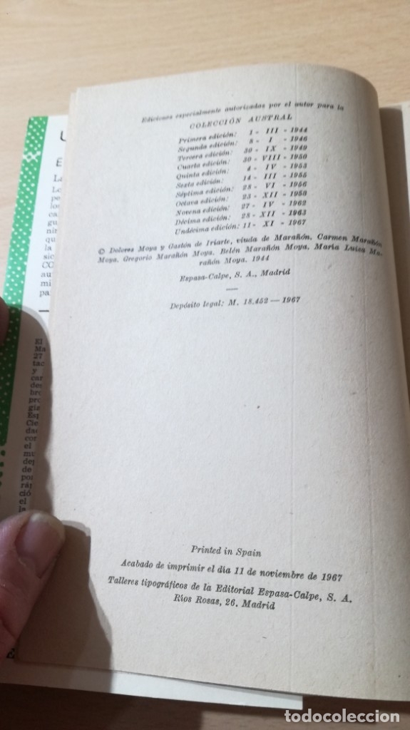 Libros de segunda mano: AMIEL - GREGORIO MARA&Ntilde;ON	 / 	AUSTRAL	 / 	I-105 - Foto 6