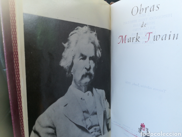Libros de segunda mano: Obras de Mark Twain Plaza y Jan&eacute;s 1970 - Foto 3