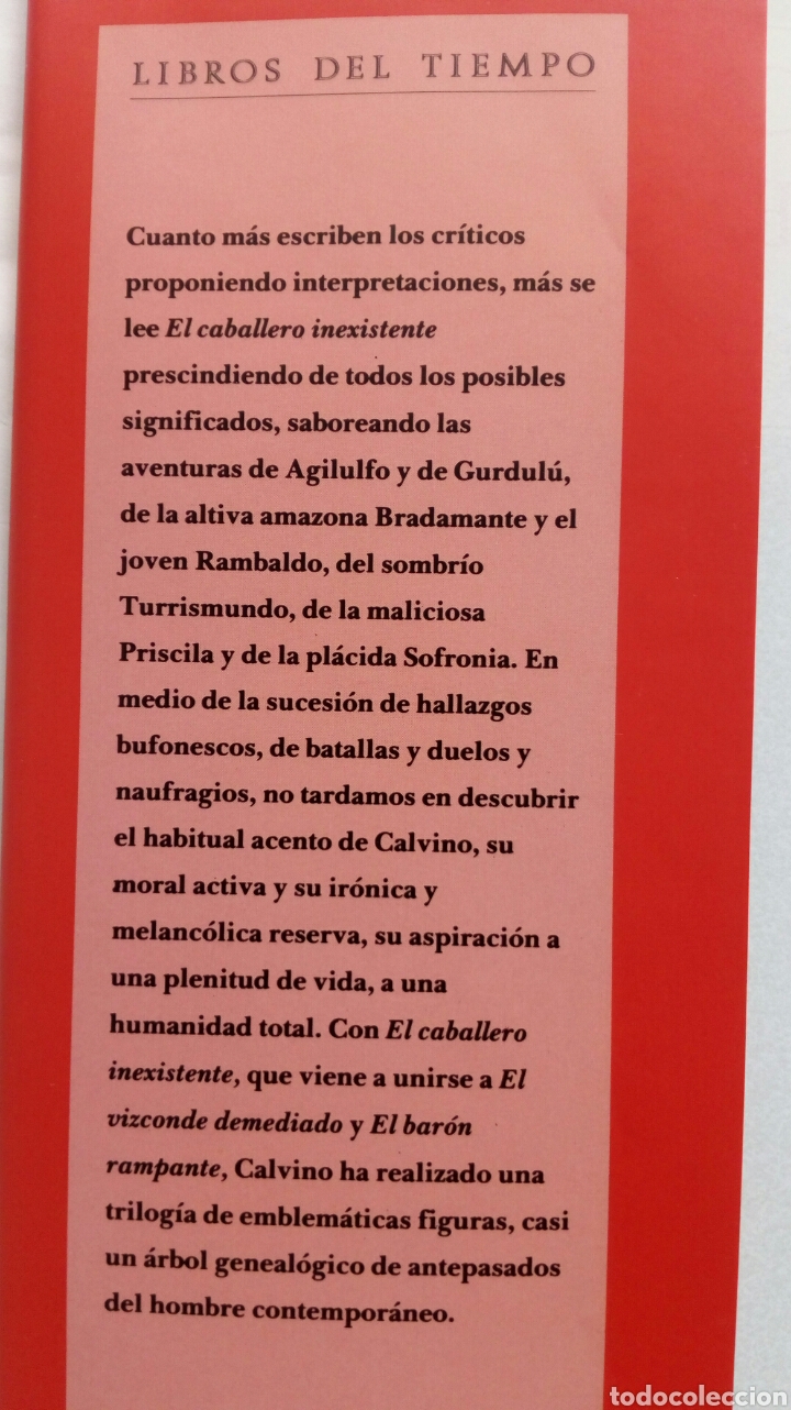 Libros de segunda mano: El caballero inexistente. Italo Calvino. - Foto 3