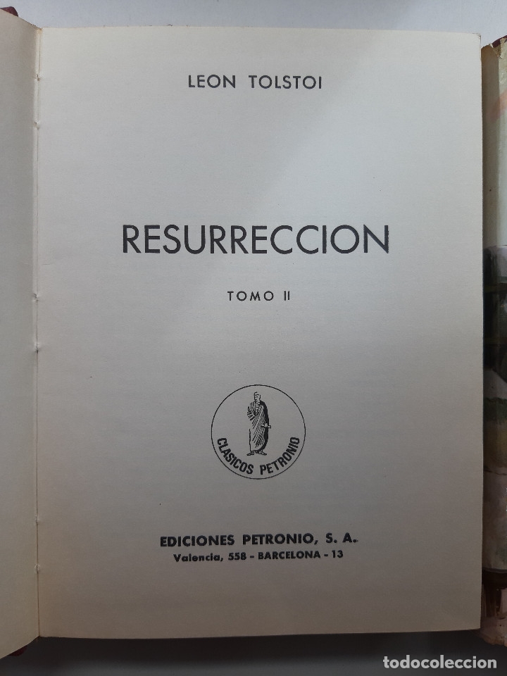 Libros de segunda mano: RESURRECCI&Oacute;N de LEON TOLSTOI (2 TOMOS) - Foto 3