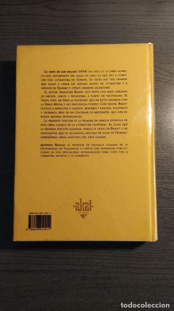 Libros de segunda mano: LA NAVE DE LOS NECIOS . - SEBASTI&Aacute;N BRANT . - AKAL. - Foto 3