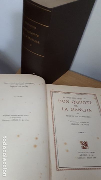 Libros de segunda mano: Don Quijote de la Mancha - 2 tomos - Edit. Argos - Vaquero - Foto 2