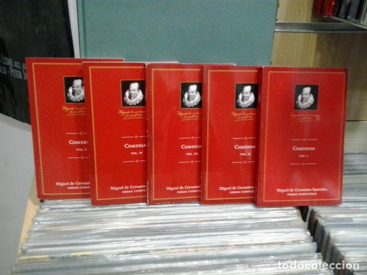 Libros de segunda mano: LMV - Comedias. Miguel de Cervantes - 5 tomos - Foto 1