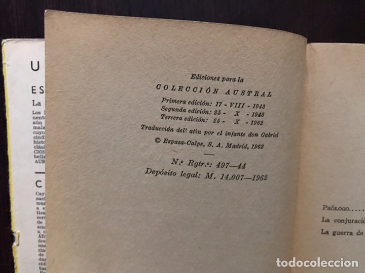 Libros de segunda mano: La conjuraci&oacute;n de Catilina. Cayo Salustio. Austral - Foto 4