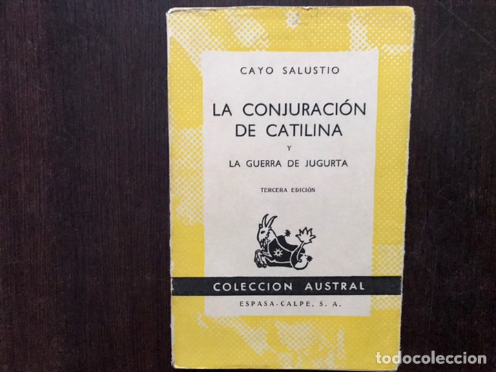 Libros de segunda mano: La conjuraci&oacute;n de Catilina. Cayo Salustio. Austral - Foto 1