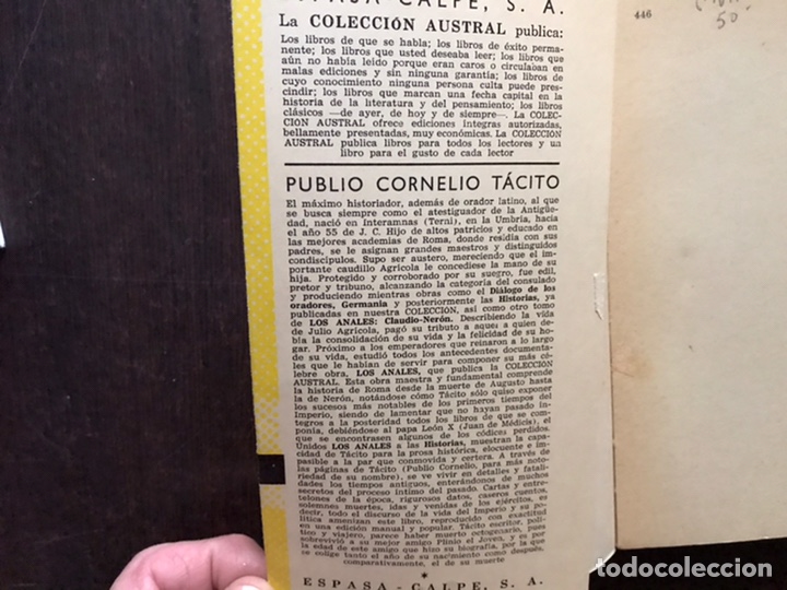Libros de segunda mano: Los anales. Augusto. Tiberio. T&aacute;cito. Austral - Foto 2