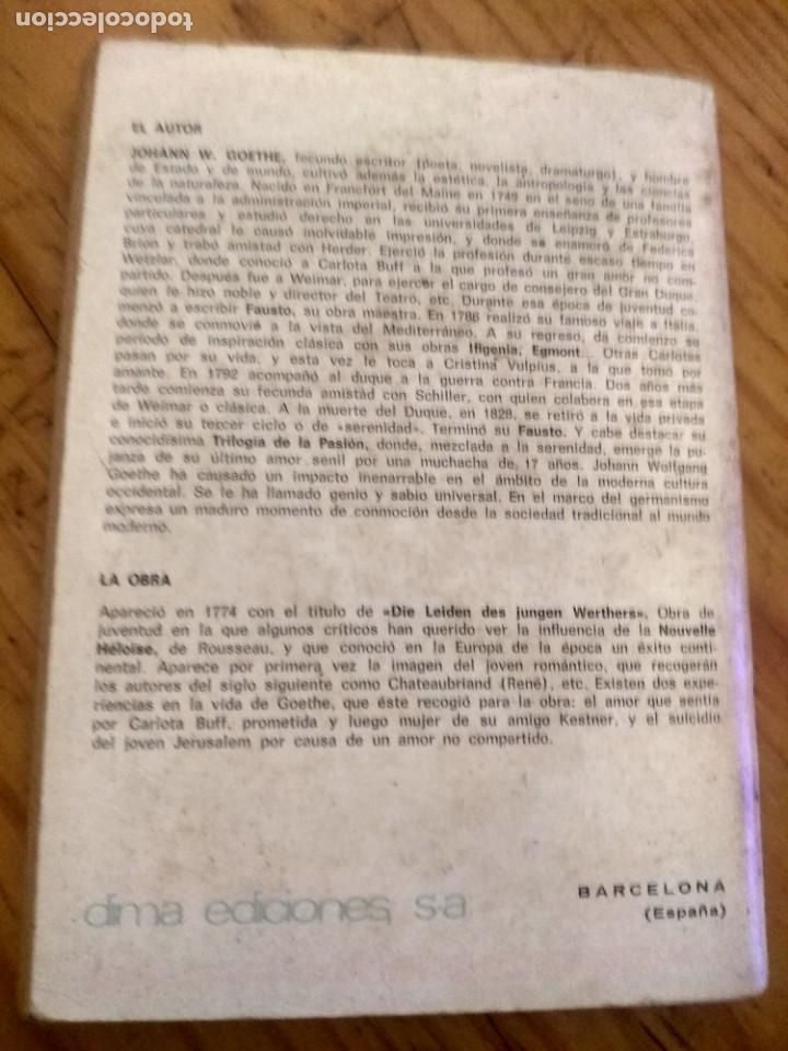 Libros de segunda mano: Werther - GOETHE. Dima, 1968 - Foto 3