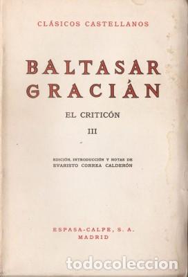 Libros de segunda mano: EL CRITIC&Oacute;N III - Graci&aacute;n, Baltasar 1971 - Foto 1