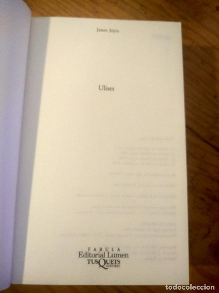 Libros de segunda mano: Ulises por James Joyce de Ed. Lumen / Tusquets - Foto 2