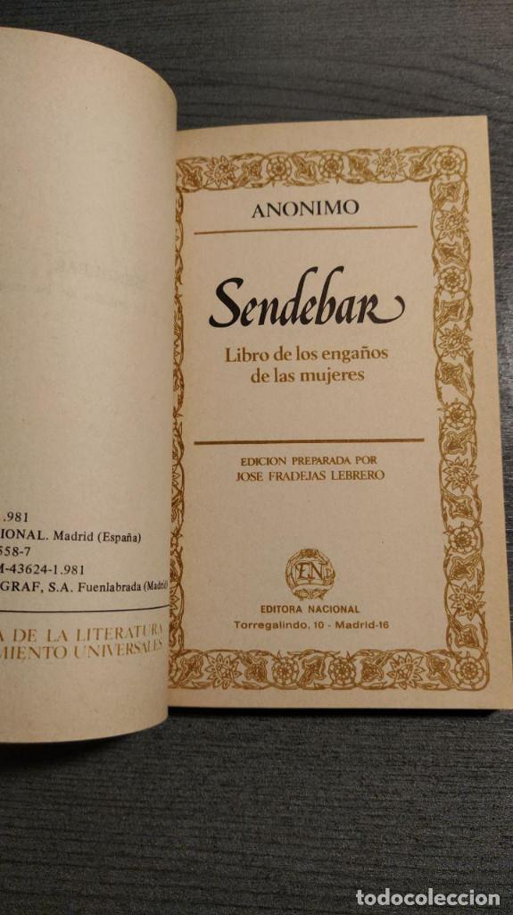Libros de segunda mano: SENDEBAR. LIBRO DE LOS ENGA&Ntilde;OS DE LAS MUJERES AN&Oacute;NIMO EDITORA NACIONAL - Foto 4