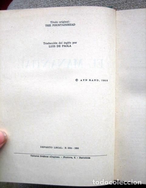 Libros de segunda mano: El manantial, de Ayn Rand. Edici&oacute;n 1958 - Foto 3