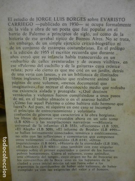 Libros de segunda mano: EVARISTO CARRIEGO, DE JORGE LUIS BORGES. - Foto 3
