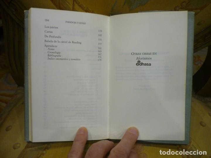 Libros de segunda mano: PARADOJA Y GENIO, DE OSCAR WILDE. EDHASA, 1&ordf; EDICI&Oacute;N 1.993. - Foto 8