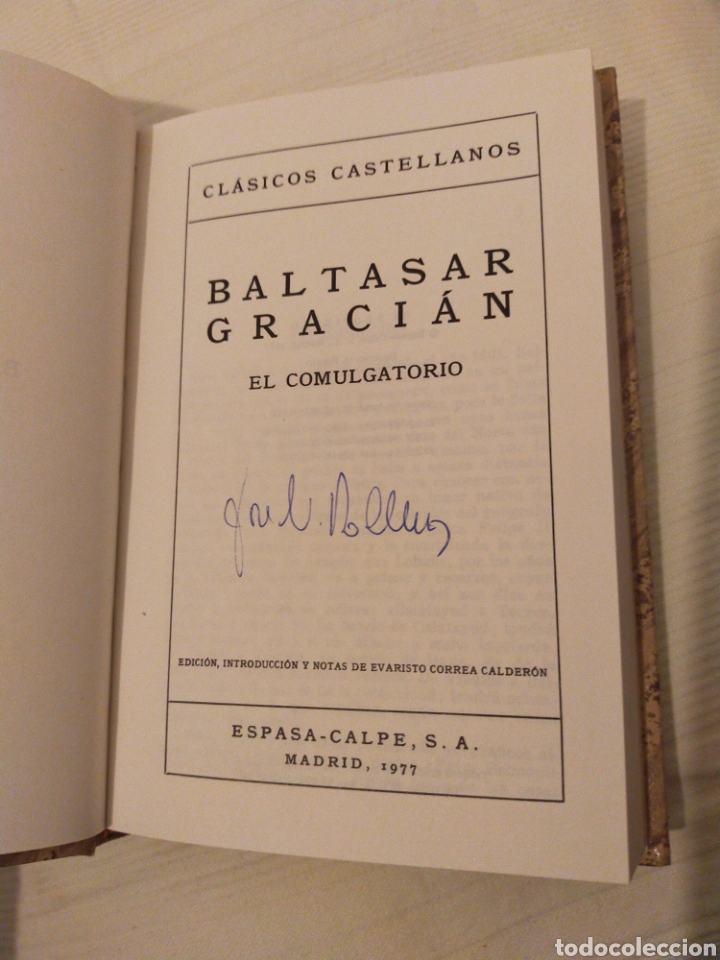 Libros de segunda mano: El comulgatorio. Baltasar Graci&aacute;n. - Foto 1