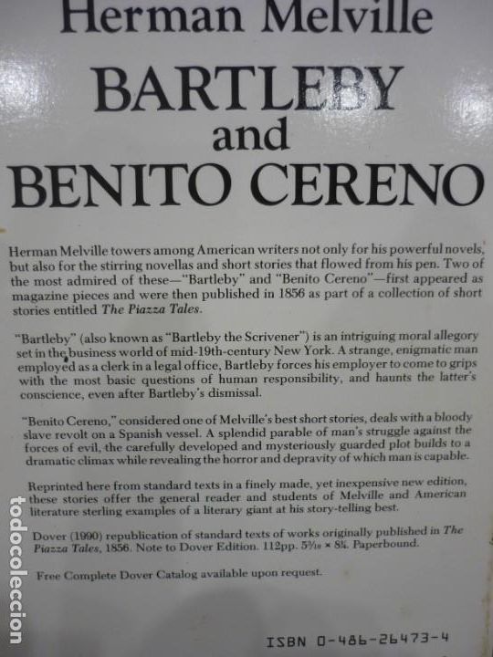Libros de segunda mano: BARTLEBY AND BENITO CERENO, DE HERMAN MELVILLE. - Foto 3