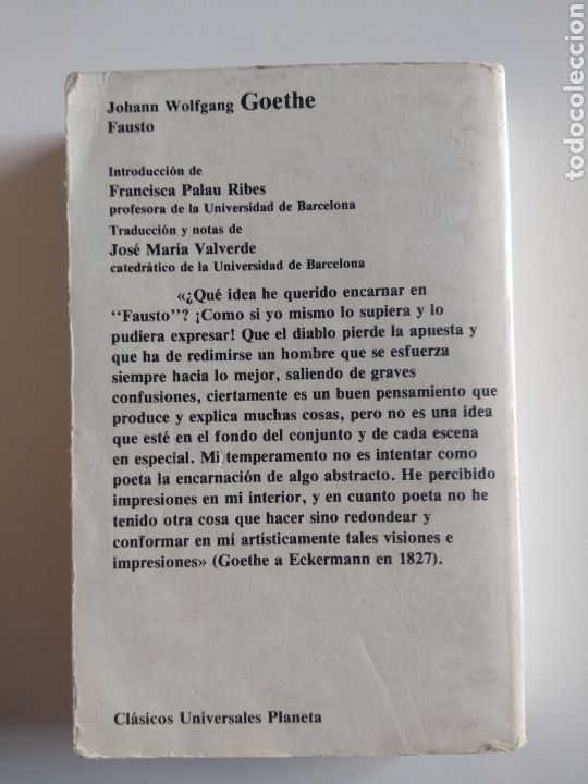 Libros de segunda mano: Johann W. Goethe Fausto Planeta 1980 - Foto 2