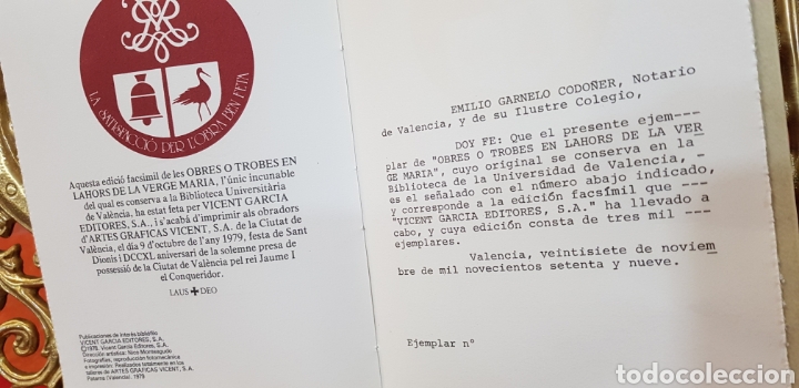 Libros de segunda mano: LES TROBES EN LAHORS DE LA VERGE MARIA,facsimil - Foto 7