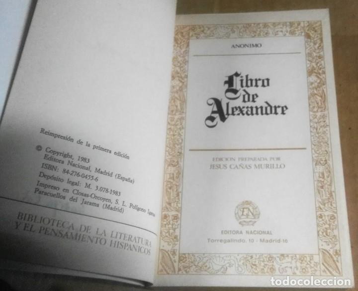 Libros de segunda mano: An&oacute;nimo, Libro de Alexandre, Editora Nacional, Madrid, 1983 - Foto 3