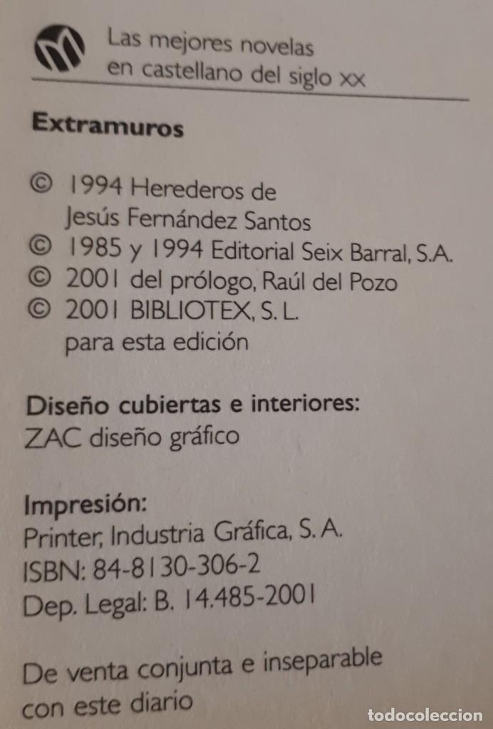 Libros de segunda mano: Extramuros &ndash; Jes&uacute;s Fern&aacute;ndez Santos - Foto 2