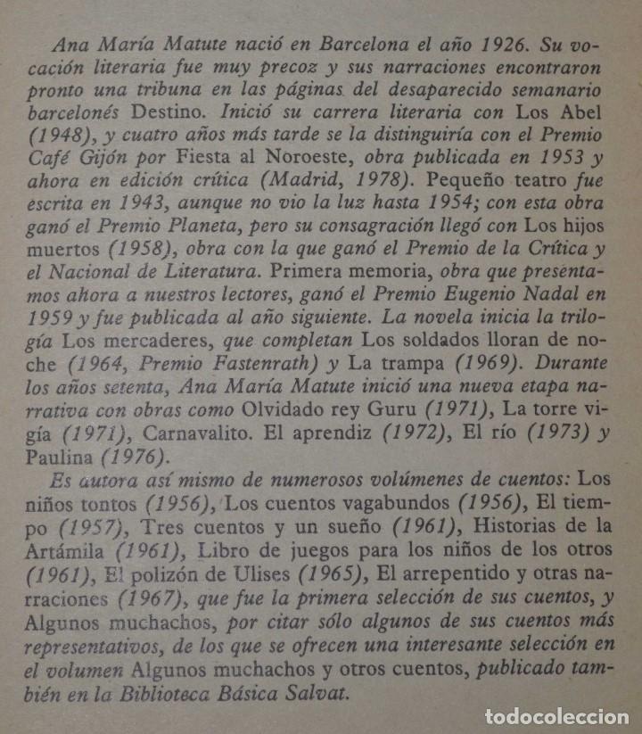 Libros de segunda mano: Primera memoria -Ana Mar&iacute;a Matute - Foto 3