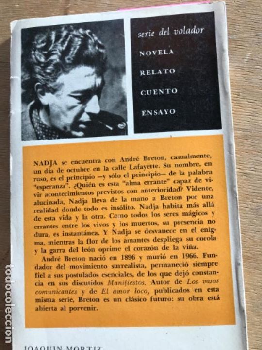 Libros de segunda mano: NADJA. ANDR&Eacute; BRETON. EDT. JOAQU&Iacute;N MORITZ. - Foto 5
