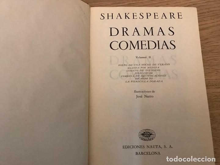 Libros de segunda mano: SHAKESPEARE - DRAMAS Y COMEDIAS -DOS TOMOS - 1967 - Foto 5