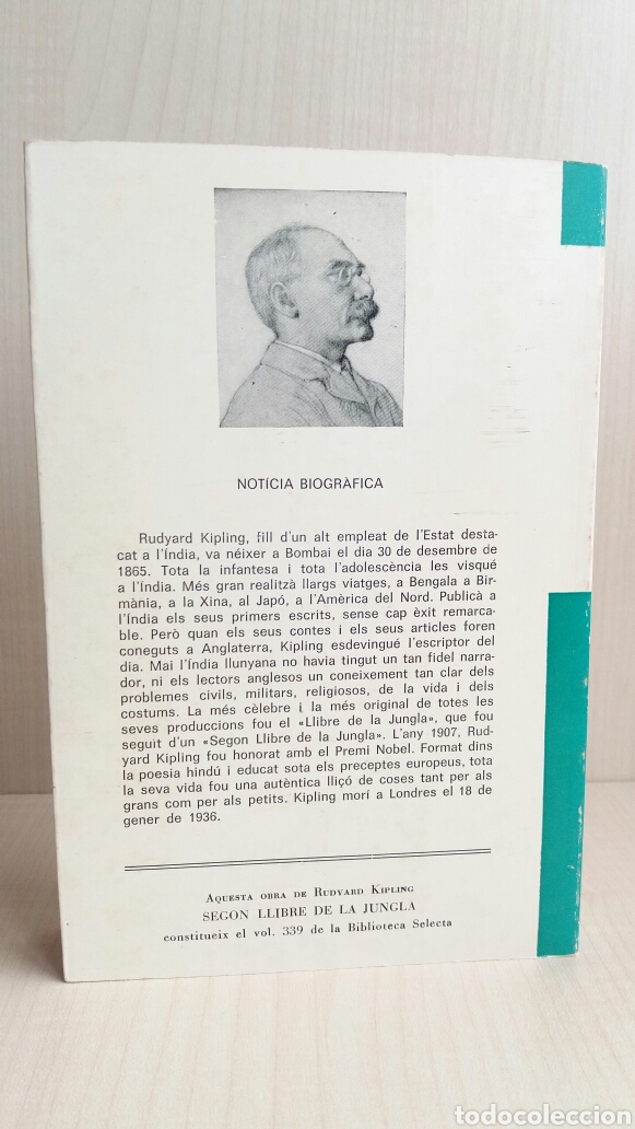 Libros de segunda mano: Segon llibre de la jungla. Rudyard Kipling. Biblioteca selecta 339, 1981. CATAL&Aacute;N. - Foto 4