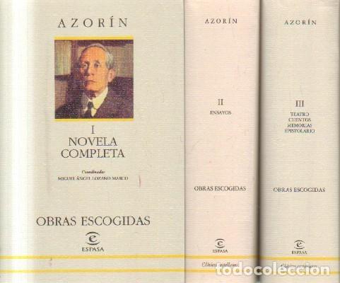 Libros de segunda mano: OBRAS ESCOGIDAS. TRES TOMOS. AZOR&Iacute;N. A-LESP-852 - Foto 1