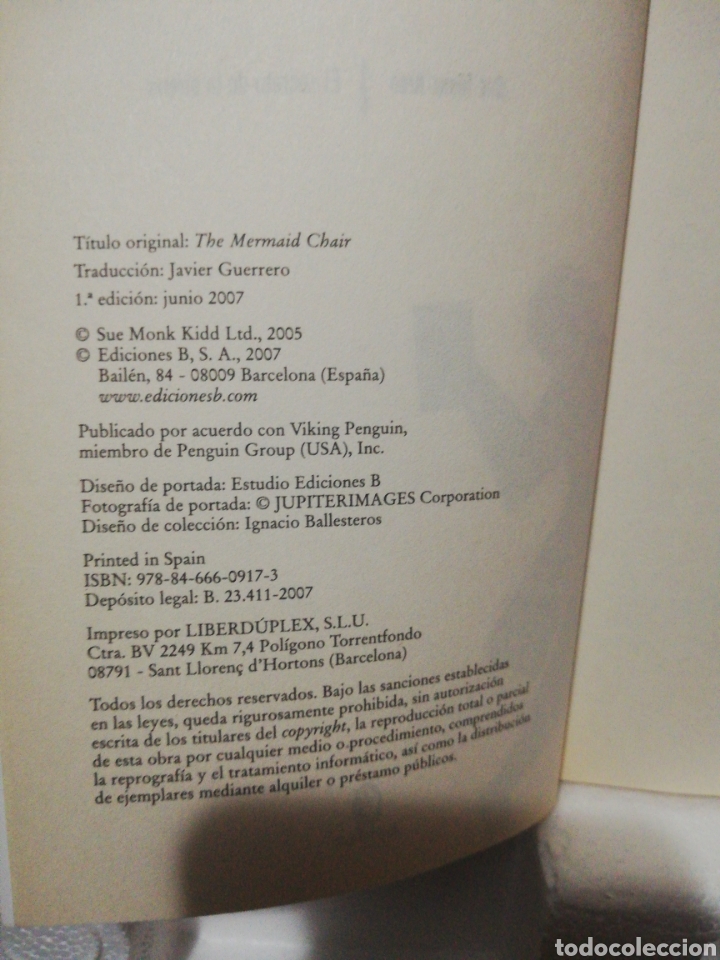 Libros de segunda mano: El secreto de la sirena. Sue monk Kidd. - Foto 3