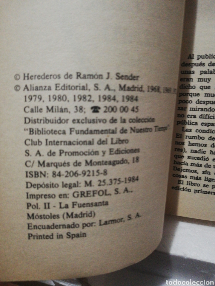 Libros de segunda mano: Mr Witt en el cant&oacute;n. Ram&oacute;n J sender .Editorial alianza - Foto 3