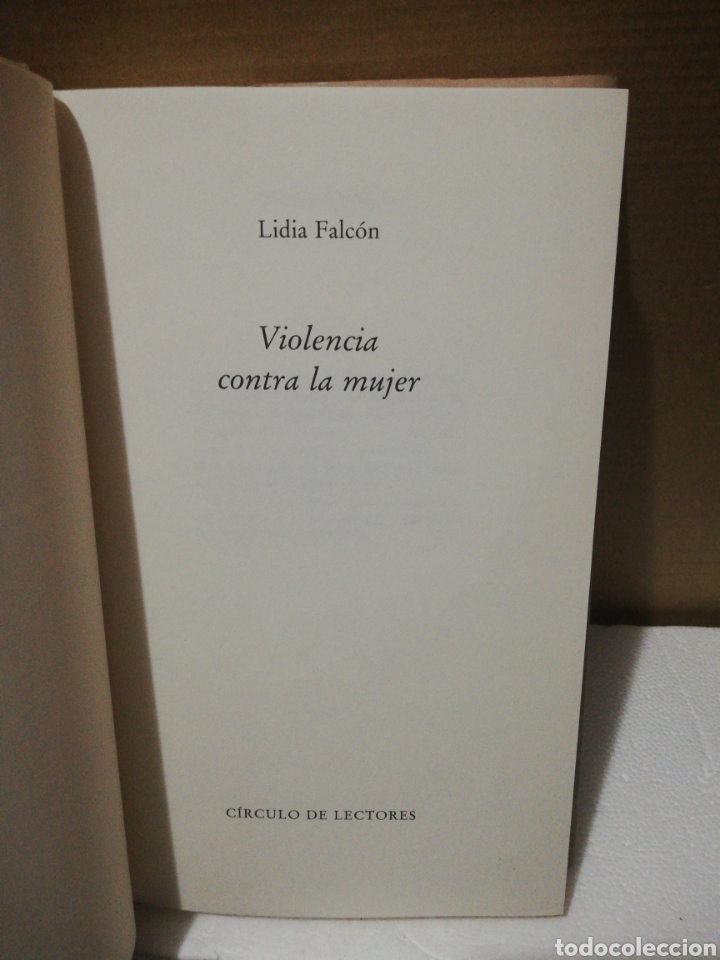 Libros de segunda mano: Violencia contra la mujer. Lidia Falc&oacute;n .C&iacute;rculo de lectores - Foto 3