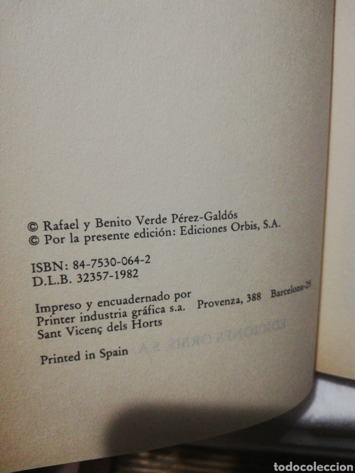 Libros de segunda mano: Fortunata y Jacinta II. Benito P&eacute;rez Gald&oacute;s . Editorial Orbis - Foto 3