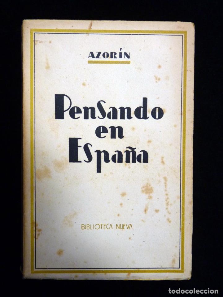 Libros de segunda mano: AZOR&Iacute;N. PENSANDO EN ESPA&Ntilde;A. BIBLIOTECA NUEVA, 1940 - Foto 1