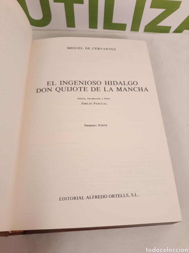 Libros de segunda mano: Don quijote de la mancha. editorial alfredo ortells. 1992. - Foto 3