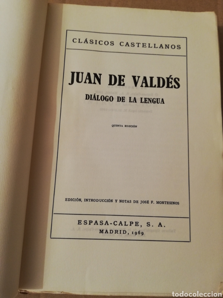 Libros de segunda mano: JUAN DE VALD&Eacute;S. DI&Aacute;LOGO DE LA LENGUA - Foto 2