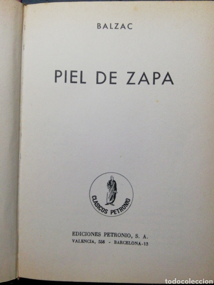 Libros de segunda mano: PIEL DE ZAPA. BALZAC - Foto 2