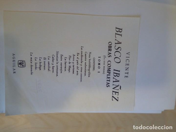 Libros de segunda mano: Obras completas I- V. Blasco Ib&aacute;&ntilde;ez. Ed. Aguilar - Foto 2