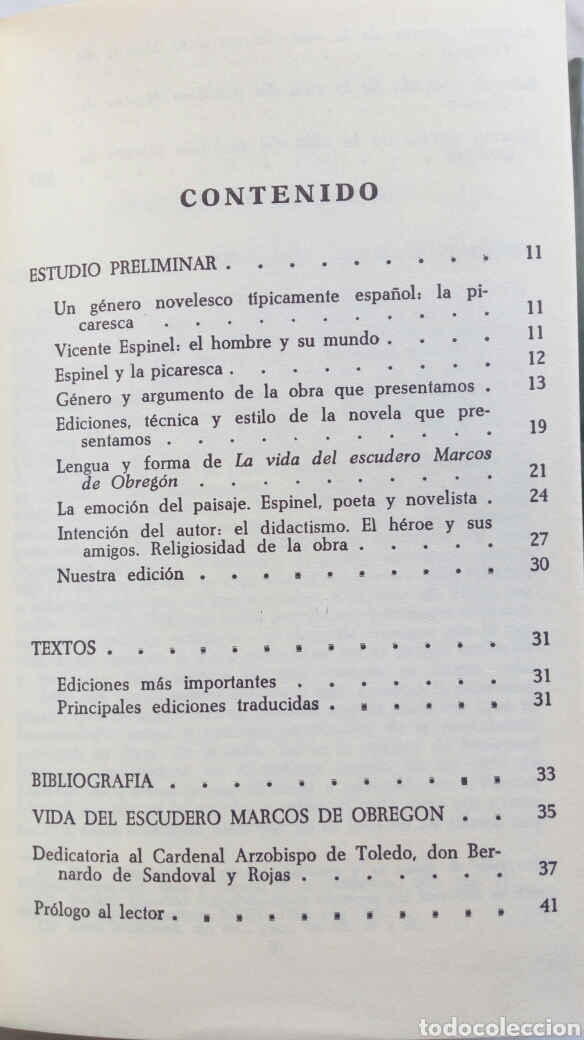 Libros de segunda mano: Vida del escudero Marcos de Obreg&oacute;n. Vicente Espinel. - Foto 3