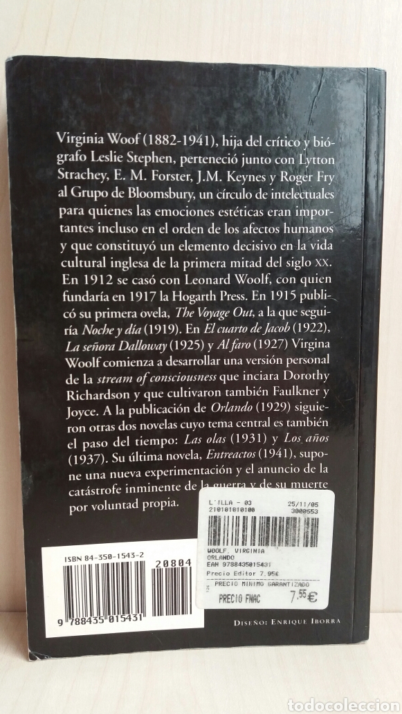 Libros de segunda mano: Orlando. Virginia Woolf. Edhasa, pocket 43, 2004. - Foto 4